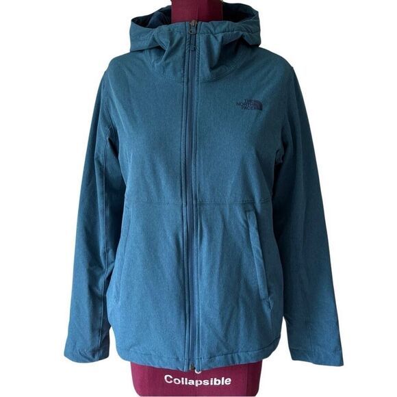 THE NORTH FACE Women's Shelbe Raschel Hoodie Jacket Monterey Blue Heather size M - Picture 2 of 11